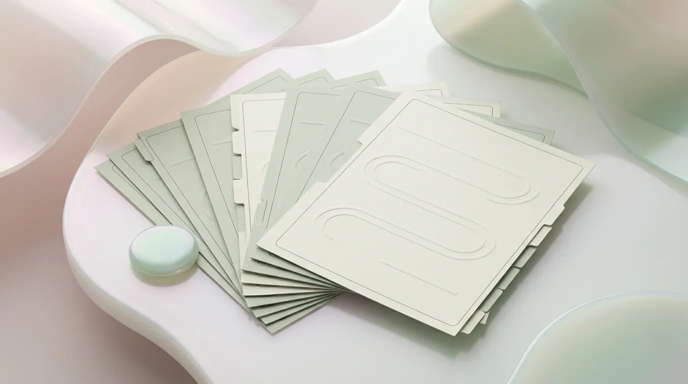 UK public care pathway represented by blank documents and orderly milestone tabs